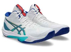 ASICS SKY ELITE FF MT 3 1051A094 960 White Asics Blue Volleyball Shoes