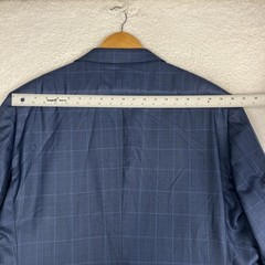 Holland & Sherry Super 180’s Merino Wool Blue Plaid Masterpiece Gold Custom