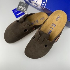 Birkenstock Boston Soft Footbed Clog Mocha Suede Unisex Comfort Slip-On Sandals