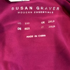 Susan Graver 1XL Petite Modern Essential Liquid Knit Tunic Blouse Raspberry Pink