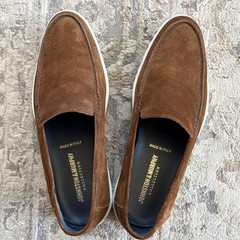 Johnston & Murphy Collection Brown Suede Men’s Slip On Made in Italy US 8 M