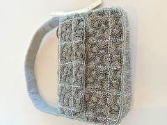 Silver Hand Beaded Shoulder Bag – Perfect for Summer Looks – Casual and Dressy