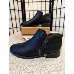 Dr. Scholl’s Black Ankle Booties Women’s Size 7.5M Side Zip Comfort Boots NIB