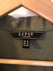 Lipsy green midi shift dress size 16, In Very condition