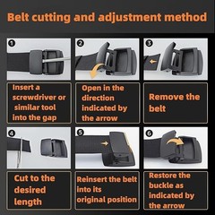 Men’s Adjustable Tactical Belt, TSA Approved Metal-Free Elastic Stretch Belt