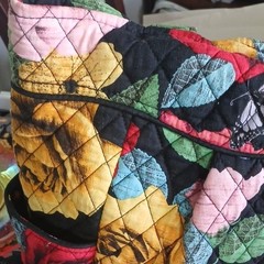 Vera Bradley Retired Havana Rose large tote Zip Closure Inner Pockets
