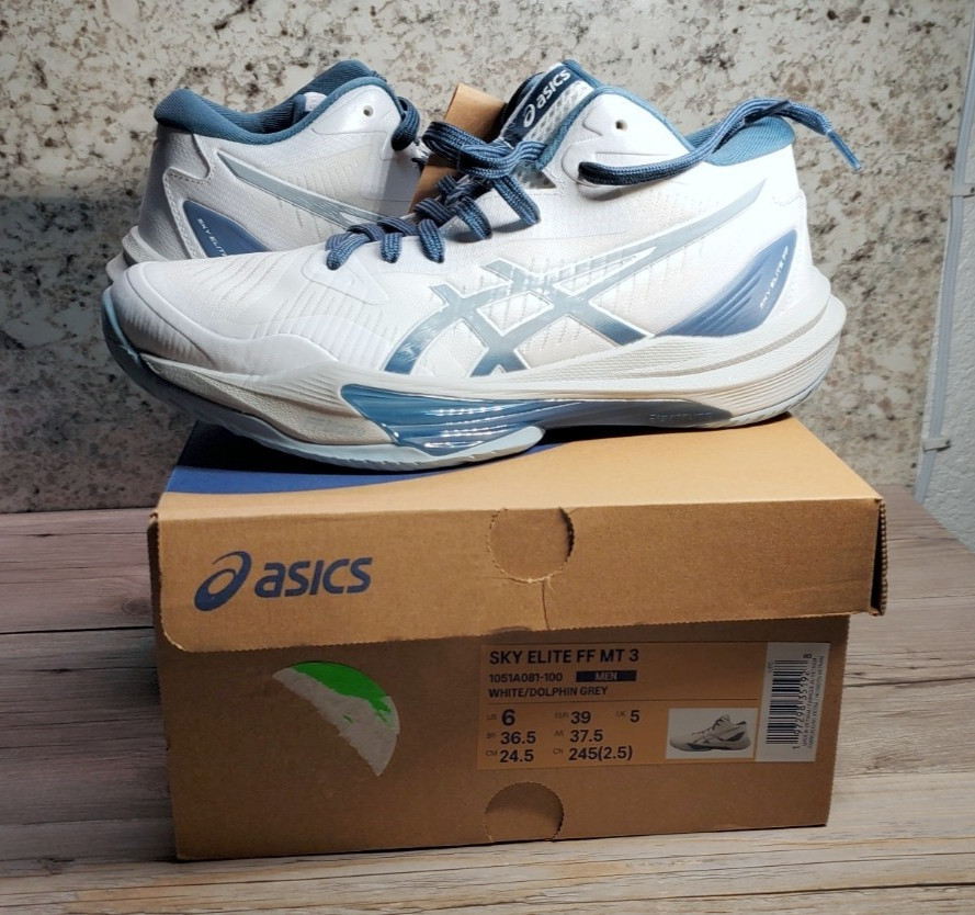 ASICS SKY ELITE FF MT 3 Men 6 White / Dolphin Grey Running Sneakers Shoes NIB