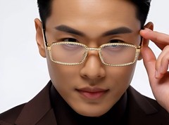 Diamond Hip Hop Sunglasses Outdoor Party Music Wear Elegant Sophisticated Men