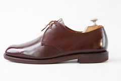 Vintage Rare English Handmade Derby Oxford Shoes Custom Made Watts Worthing 8.5