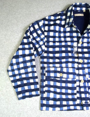 UNIQLO MARNI Oversized Jacket Shirt US 2XS /Japan XS Blue Check NEW *READ