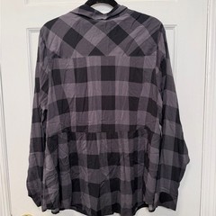 Torrid Gray Buffalo Plaid Button Up Top NWT Size 1X
