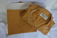 TARRIF FREE✅0%CHARGE PJ-31 Size Medium 100%Cotton Olive Plain Unisex Pajama Set*