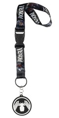 Marvel Venom Wrist Strap Lanyard for Keys with 2″ Rubber Keychain
