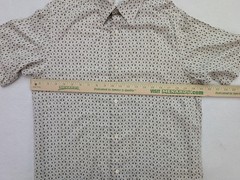 Concepts by Claiborne Men’s Shirt Size M Beige Geometric Print Short Sleeve