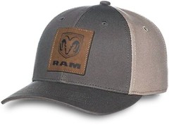RAM Debossed Faux Leather Patch Cotton Twill Cap for Men