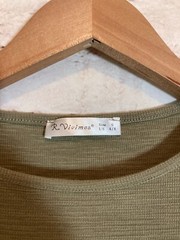 R. Vivimos Dress Womens Small Mustard Muted Green Front Balloon Sleeve Textured