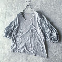 USED POPULAR KAPITAL GAUZE JERSEY RAGLAN BOUFFANT T-SHIRT WITH BALLOON SLEEVES