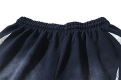 Hell Studios star Gel Classic diagonal letters Shorts Mens Washed Cotton Shorts