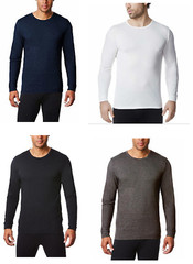32 Degrees Heat Men’s Performance Mesh Long Sleeve Crew Neck Shirt, 1 2 Shirts