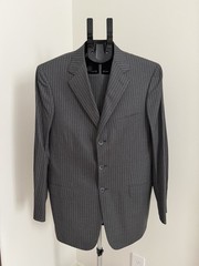Brioni Gray 38 Short US / 48S Euro Super 160’s Wool Pinstripe Suit & Pants Italy