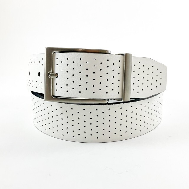 NIKE GOLF MEN’S PERFORATED REVERSIBLE BELT SIZE: 38 (FITS W36) WHITE/BLACK 18186