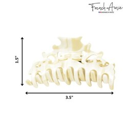 French Amie Beau Medium Handmade Celluloid Jaw Hair Claw for Women and Girls