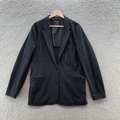 Paskho Sport Coat Mens Medium Black Slim Fit Technical Travel Blazer