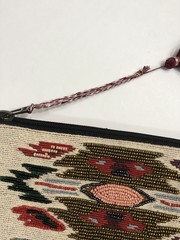 Clutch Artisan Tapestry ￼style Western Print Bead Bag