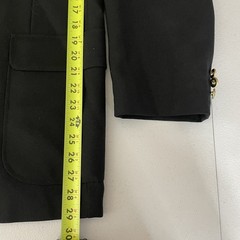 Stafford Blazer Jacket Mens 42R Black Solid Polyester Worsted Wool Gold Buttons