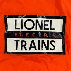 Vintage Lionel Trains Bomber Jacket Mens XL Orange Quilt Lined 80s Made In USA