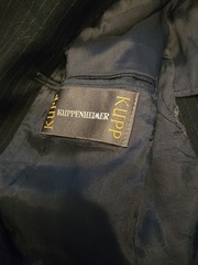 Kuppenheimer Navy Pinstripe 2 Piece Suit. Size 42R 35W30L