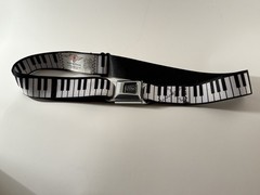 Buckle-Down Ford Piano Keys Black/White 27”-45” Casual Mens/Womens Belt 1.5 in