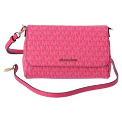 Michael Kors Jet Set Medium Convertible Pouchette Crossbody Electric Pink MK