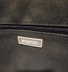 WILDFOX Black Quilted Large Tote Bag Logo Strap Zip