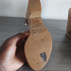 Stella McCartney Women’s Strappy Sandals Patent Synthetic Cork Insole US7.5