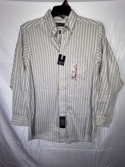 Chaps Men’s Striped Button Down Shirt – Size 15-15.5/32/33 – New W/ Tags