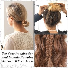 Mini Bobby Pins, 50PCS 1.37 Inch Small Wavy Hair Pins Metal Hair Clip Hairpins f