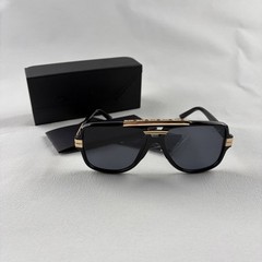 Cazal Black Gold Sunglasses Iconic Frame Classic Black Lens Included Box