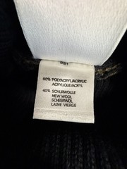 Mondi West Germany Cowl Neck Sweater Mens 50 Medium 80s Jacquard Wool Blend