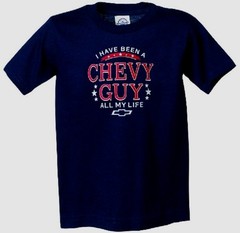 YOUTH/BOYS/KIDS CHEVY T-SHIRT I HAVE BEEN A CHEVY GUY ALL MY LIFE XS-M FS NEW
