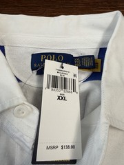 Polo Ralph Lauren Men’s 2XL Royal Blue/White Stripe Classic Fit Rugby Polo Shirt