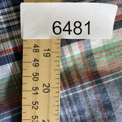 Chaps Sun Drenched Poplin Shirt Mens Large Blue Plaid Short Sleeve Button *READ