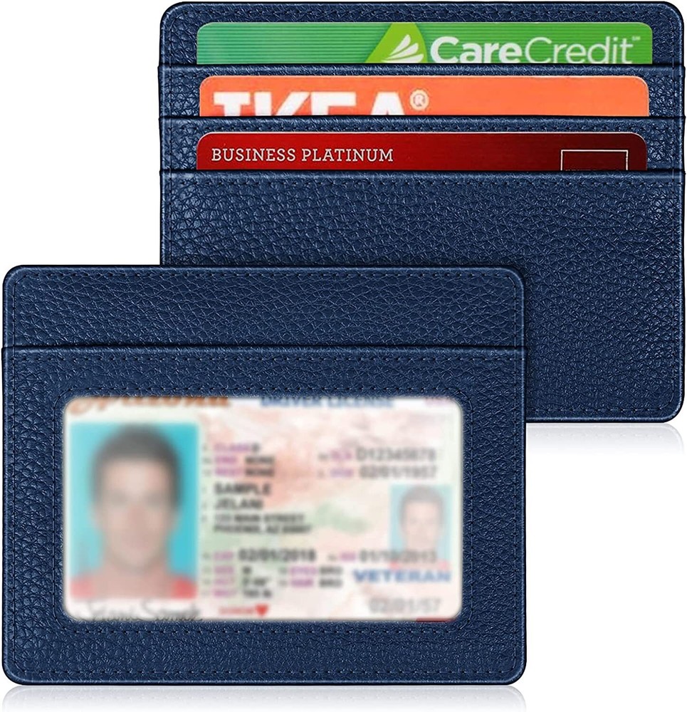 Slim Wallet Money Clip Leather Card Holder For Men – Minimalist RFID Blocking
