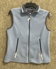 Vintage Patagonia Womens Blue Synchilla Fleece Full Zip Pockets Vest Size Medium