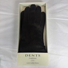DENTS Lined Butter Soft Sheep Leather Luxury Driving Gloves Medium NWT Black