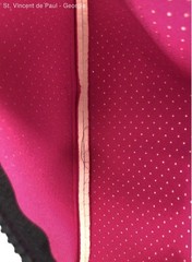 White Striped Neoprene Clutch Pink Purple Orange Strip With Black Wristlet Great