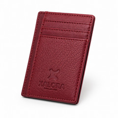 XALORA Slim Leather Wallet RFID Blocking Minimalist Front Pocket Card Holder
