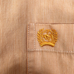 Cinch Men’s Orange Fine Striped 100% Cotton Cowboy Rodeo Shirt Size Large