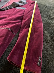VINTAGE BRIONI Giorgio Beverly Hills Velvet Dinner Tuxedo Jacket Burgundy