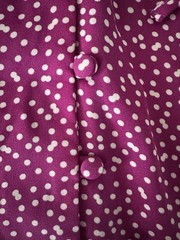 Torrid Size 1 Plus Purple White Polka Dot Sleeveless Button Front Rayon Blouse